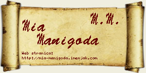 Mia Manigoda vizit kartica